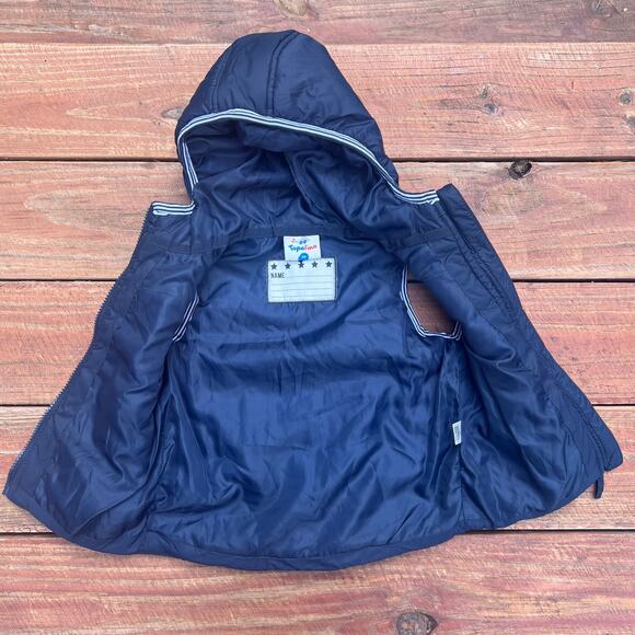 Topolino Firetruck Vest Boys 3T EU 98 Puffer Hooded Navy Red Zip Germany Cartoon - Picture 15 of 16